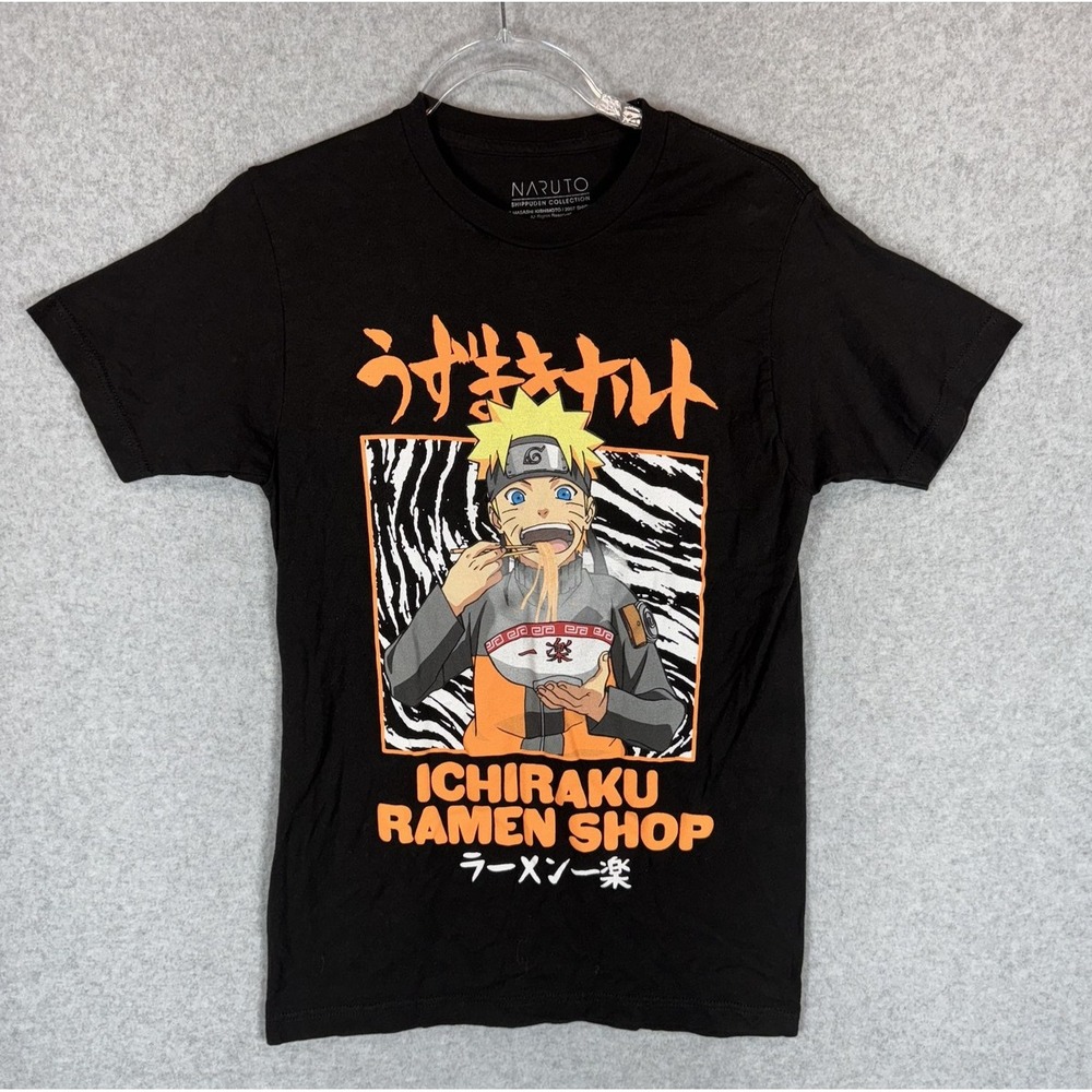 Naruto Shippuden Ichiraku Ramen Shop Shirt Mens Small Black Anime Tee Graphic